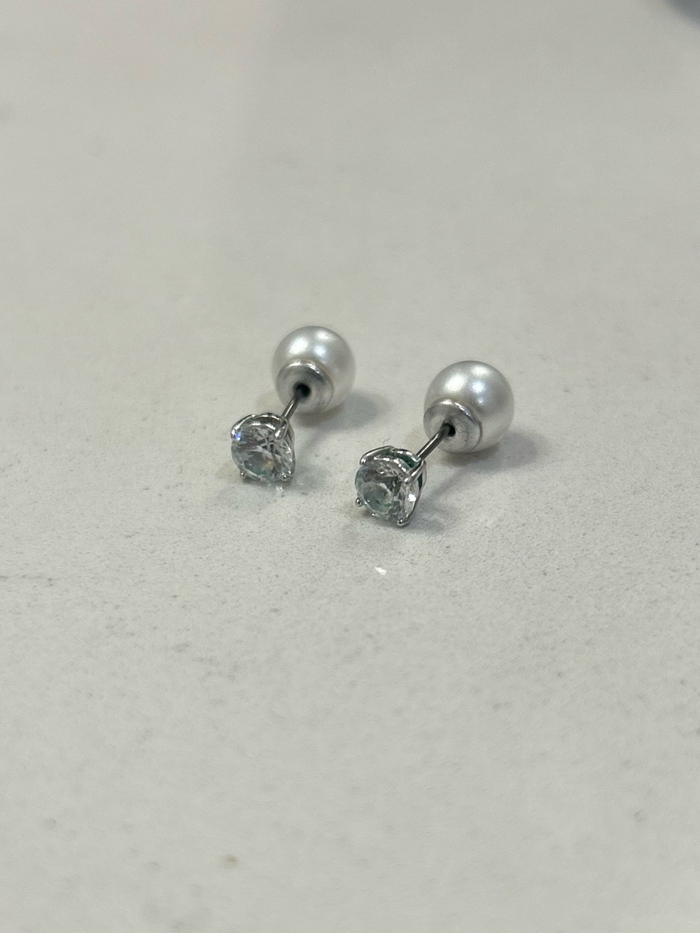 Swarovski Attract Pearl Reversible Pierced Earrings Clear Crystal, Model 5183618 - Picture 2 of 3